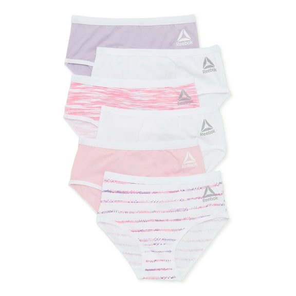 Reebok Toddlers Girls' Underwear Stretch Briefs, 6-Pack, Sizes 2T-5T