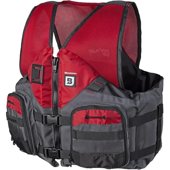 BLUESTORM Sportsman Life Jacket PFD - US  Guard (USCG) Approved Type 3 Life Vest Preserver for Fishing, Kayaking, & More