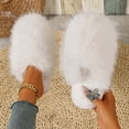 thumbnail image 4 of SBYOJLPB Women's Closed-Toe Slipper Casual Winter Solid Color Fluffy Plush Home Indoor Comfortable Slippers, 4 of 4