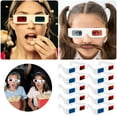 Paper 3D Stereoscopic Glasses Red And Blue 3D Paper Frame Stereoscopic ...