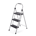 thumbnail image 1 of Gorilla Ladders 3-Step Steel Step Stool – 225 lb Capacity, Non-Slip, Folding Safety Ladder for Home & Garage Use, 1 of 7