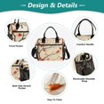 thumbnail image 3 of FORMRS Insulated Lunch Bag for Work School Unisex Large Capacity Cooler with Shoulder Strap, Red Floral Pattern, 3 of 6