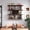 Walnut, variant on Large Wall Mounted 3 Tier Wine Rack for Home Bar, Multifunctional Wooden Storage Rack with Wine Glass Holder for Dining Room Decor, White Particle Board