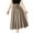 Khaki, variant on Sngxgn Solid Stretchy Cotton High Waist A-line Flared Casual Skater Mini Skirt(Black,One Size)