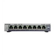 Netgear GS108E-300NAS Prosafe Plus 8-Port 10/100/1000Base-T Gigabit Ethernet Switch - Desktop, Wall Mountable