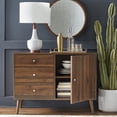 thumbnail image 7 of TMS Carroll 40” Wide Mid Century Modern Dining Room Sideboard Buffet, Walnut Finish, 7 of 7