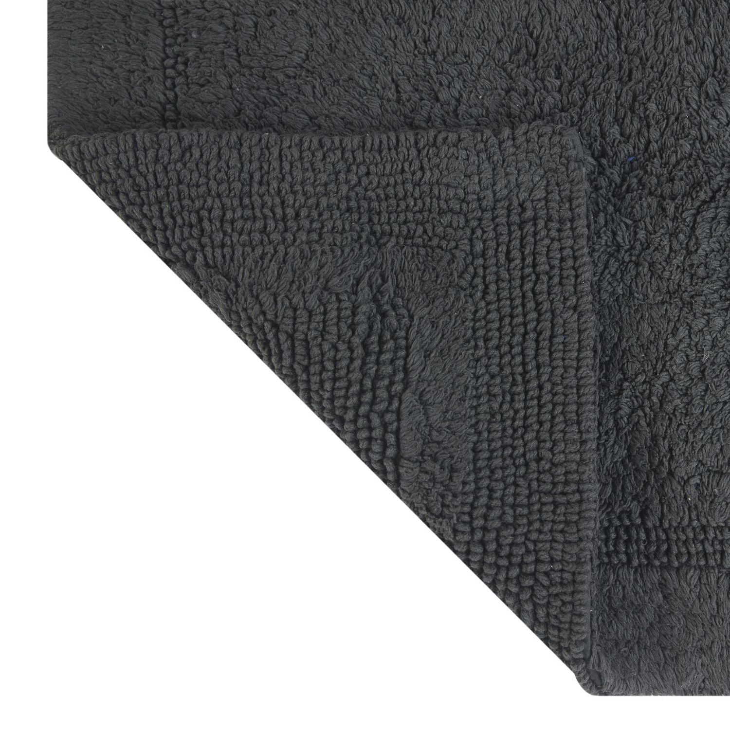 Better Homes & Gardens Cotton Reversible Bath Rug, Grey Shadow, 17" x 24", 100% Cotton, 17"x24"