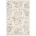 thumbnail image 1 of Safavieh Cambridge Collection CAM728G Handmade Moroccan Geometric Light Grey and Ivory Premium Wool Area Rug (4' x 6'), 1 of 10