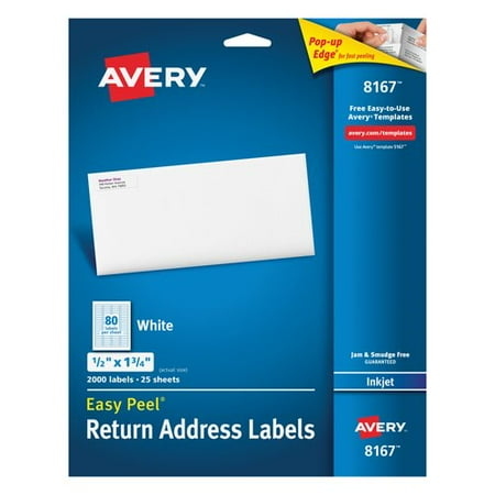 avery 8167 easy peel white return address labels for avery 8167 label template
