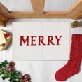 thumbnail image 1 of Christmas Rug | Merry And Cozy | Imitation Area Rug With Raised Design Comfy Throw Blankets Big Living Room Rug Blanket Rug Soft Stone And Beam Throw Blanket Knot Thrown Blanket Carpets And Rugs Area, 1 of 3