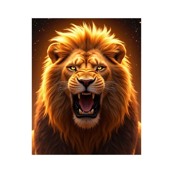 Paint by Numbers Kit for Adults, Majestic Roaring Lion Portrait Paint by Numbers, Easy Paint by Numbers Kit for Adults Beginner, DIY Adult Paint by Number Kits on Canvas, 12x16in Home Decor