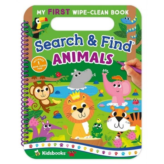 My First Wipe-Clean Book: Search & Find Animals, (Spiral-Bound)