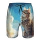 thumbnail image 3 of Fotbe Blue Sky Winged Cat Trajes de Baño Estampados para Hombre, Shorts de Verano de Secado Rápido, Ropa de Playa, Bañadores-Small, 3 of 6