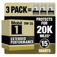 thumbnail image 3 of Mobil 1 Extended Performance Full Synthetic Motor Oil 0W-20, 5 Quart (Pack of 3), 3 of 10