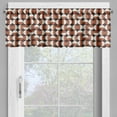 thumbnail image 2 of Ambesonne Mid Century Window Valance, Bicolor Circles, 54" X 18", Seal Brown Cinnamon, 2 of 5