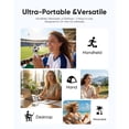 thumbnail image 4 of Portable Handheld Fan with Ice Cooler, 5-Speed Settings, Soccer-Shaped Mini Personal Fan, 4000mAh Rechargeable Pocket Fan for Travel/Outdoor/Office Use, Up to 20 Hours of Run Time,White, 4 of 9