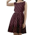 thumbnail image 3 of Moomaya Printed Lace Evening Mini Dress For Party Sleeveless Women Clothing, 3 of 6