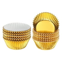 Uxcell 200 Count Gold Foil Muffins Cupcake Liners Standard Size Baking Cups