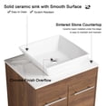 thumbnail image 4 of BNK 24 Inch Freestanding Bathroom Vanity with White Ceramic Sink, Modern Floor Standing Bathroom Vanity Set, Single Bathroom Vanity and Sink Combo, with 2 Doors, 4 of 10