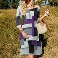 thumbnail image 3 of Purple Black Grey Abstract Geometric Art Dress Summer Dresses Woman Street Style Big Size Casual Dress, 3 of 9