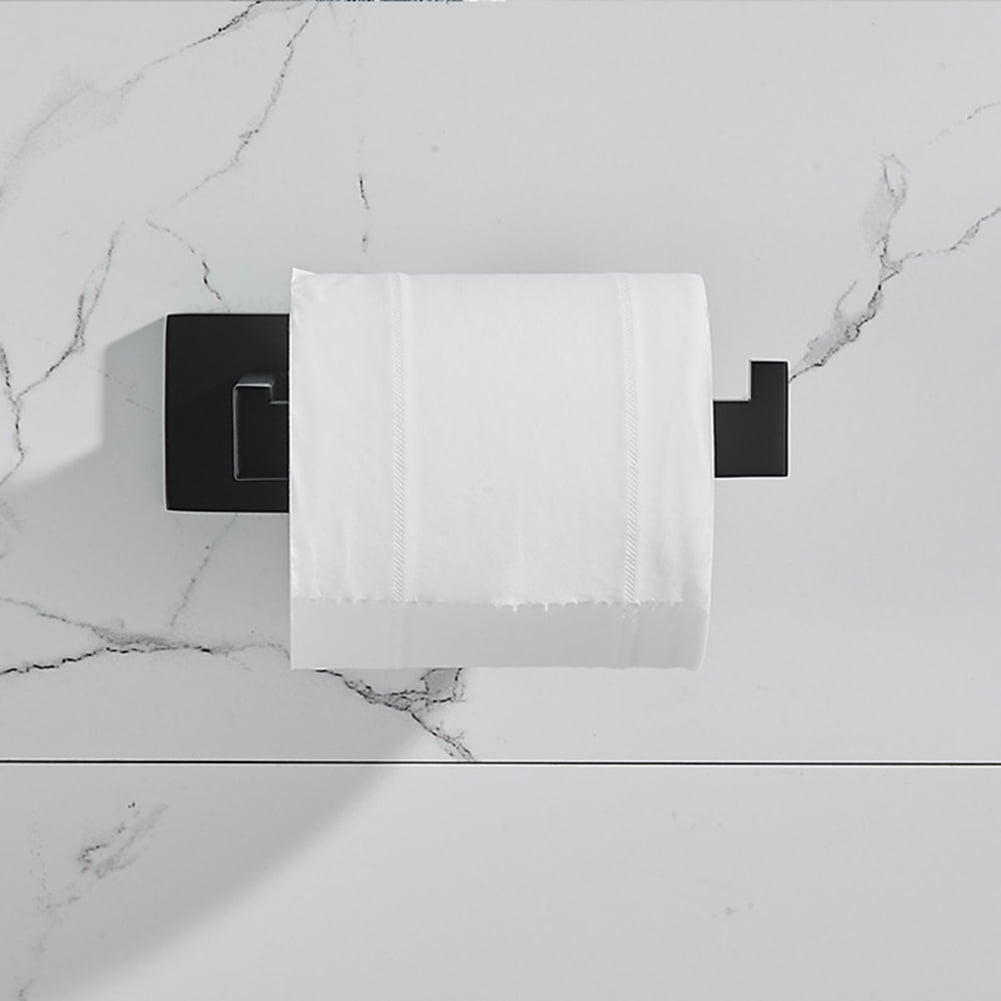 Towel Rack Set, Towel Bar Holder Rack Robe Hook Tissue, Matte Black