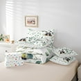 thumbnail image 5 of Cute Panda Twin Comforter Set 7 Pieces Green Eucalyptus Bedding Comforter Sets, Woodland Animal Bed in a Bag Botanical Leaves Bedding Set, Cartoon Wildlife Bear Bed Sheets Set, 5 of 6