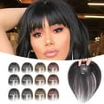 thumbnail image 3 of Long Straight Clip in Topper Toupee Hairpiece Bangs Synthetic Hair Extensions > R8Q3, 3 of 9