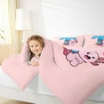 thumbnail image 4 of Manfei Girl Personalized Gifts Bedding Comforter Set,Colorful Letter T Twin Comforter Sets,Cartoon Axolotl Watercolor Croal Bedding Set For Princess,Lightweight Room Decoration Reversible,2 Pieces, 4 of 8