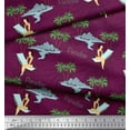 thumbnail image 3 of Soimoi Pink Modal Satin Fabric Plam Tree,Chair & Girl Beach Decor Fabric Printed Yard 42 Inch Wide, 3 of 3