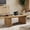 Natural, variant on Finmind 47" Rectangle Coffee Table, Farmhouse Wood Center Table with Rounded Corners & Sturdy Base for Living Room, Brown