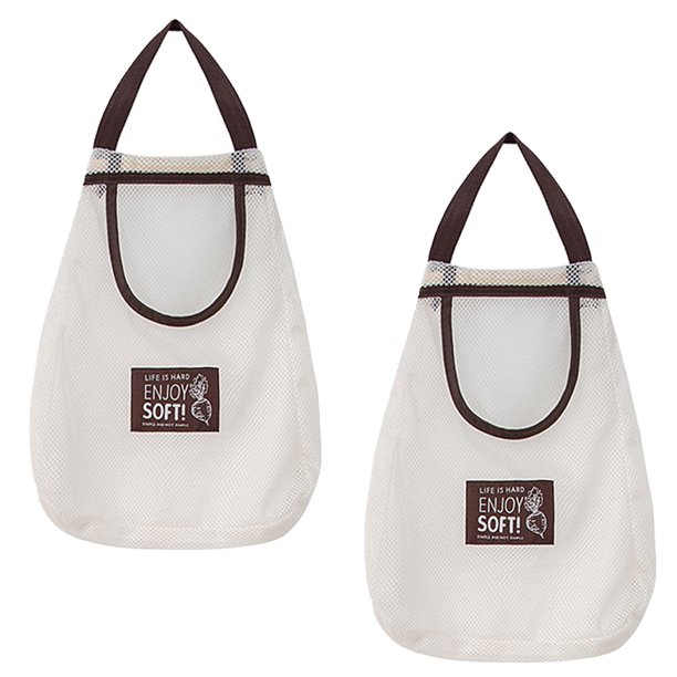 Bolsa de red colgante para almacenar comestibles para la cocina, bolso de compras