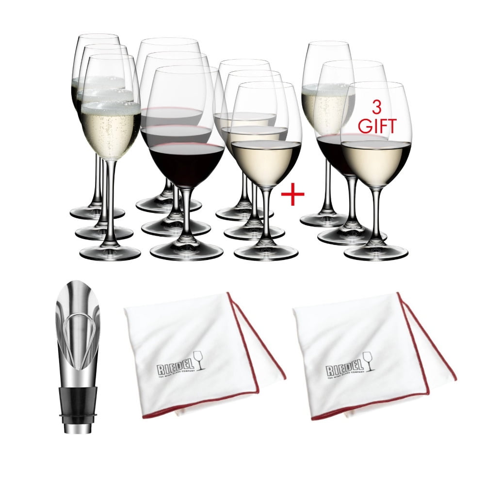 snijeg je službenik Sklad  Riedel Ouverture Magnum Wine Glasses (Set of 4) and Wine Pourer with  Stopper Set - Walmart.com