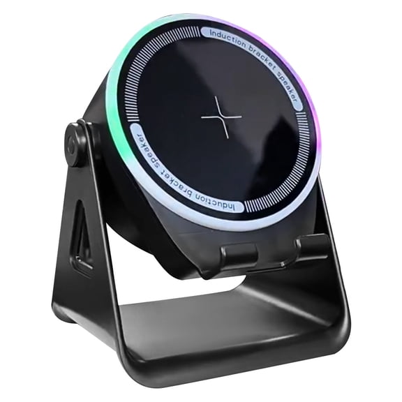 golytefs 3 In1 Wireless Induction Speaker Cell Phone Stand W/ Bt Speaker for Home Outdoor
