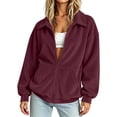 thumbnail image 2 of BUIGTTKLOP Corduroy Jackets for Women Full Zip up Long Sleeve Shirts Collared Casual Jackets Winter Clothes, 2 of 8