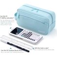 thumbnail image 6 of Big Capacity Pencil Case Pen Pouch Holder Bag Large Storage Art Supply Marker Durable Stationery Office Desk Organizer Portable for Adults（Green）, 6 of 6
