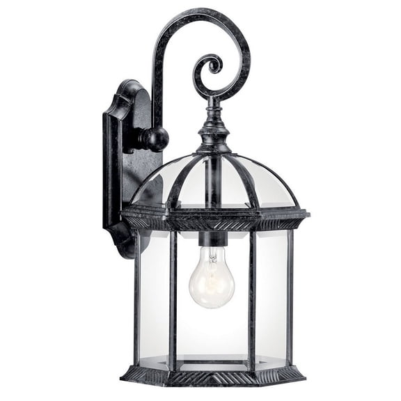 49186BKL18-Kichler Lighting-1 light Outdoor Wall Mount - with Traditional inspirations - 18.75 inches tall by 9.75 inches wide-Black Finish-LED