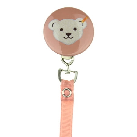 Teddy Bear Face Pacifier Clip