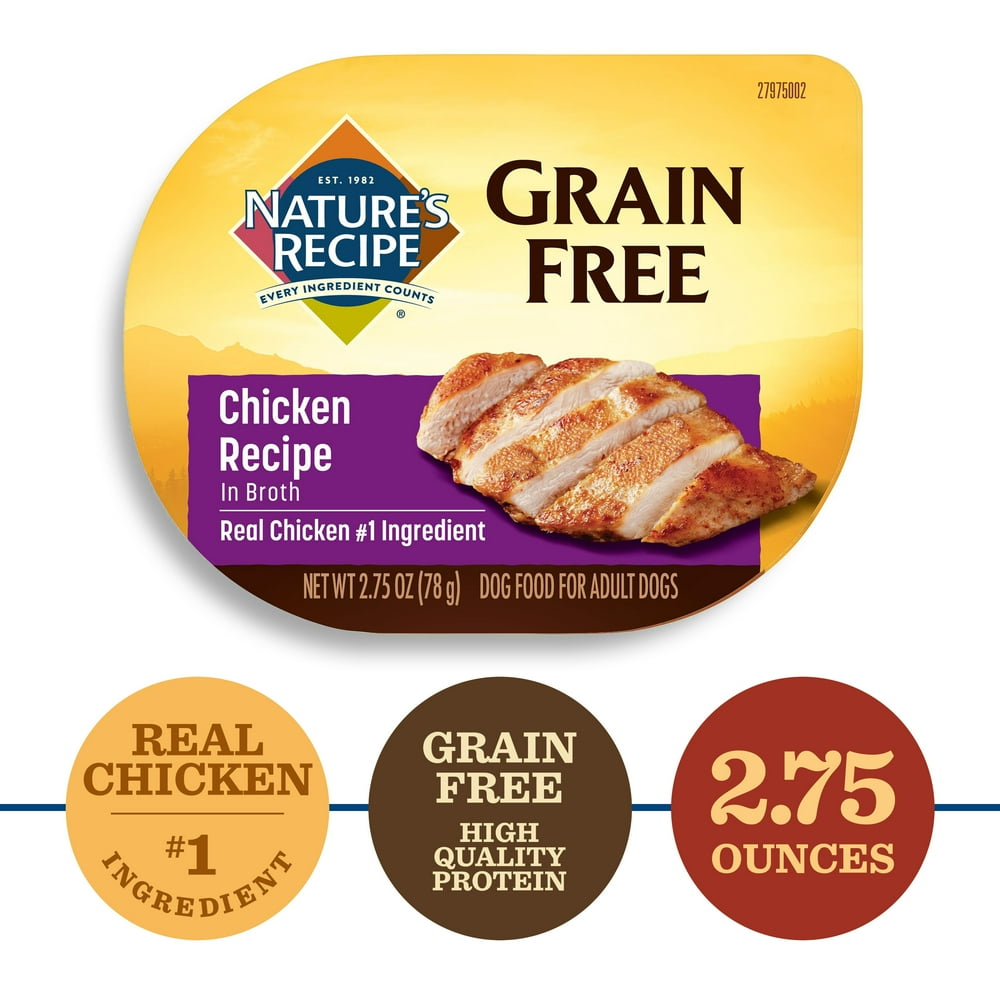 Nature's Recipe Grain Free Chicken Recipe In Broth Wet Dog Food, 2.75