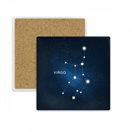 

Virgo Constellation Zodiac Sign Square Coaster Cup Mat Mug Subplate Holder Insulation Stone