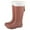 Brown, variant on Japanese Style High Top Waterproof Rain Boots For Women With Solid Color Design Thickened Sole Elastic Side Panels For Spring And Summer In Green Color Size Us 5.5 For Foot Length 9.06 Inc
