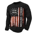 thumbnail image 2 of 250 Anniversary USA Shirt, 250th Anniversary USA Shirt, Independence Day Crew Neck Long Seleeve Tshirt for Men, 2 of 6
