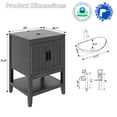 thumbnail image 2 of Eclife 24" Freestanding Bathroom Vanity Set with Vessel Sink, Faucet and Drain, 2 of 9