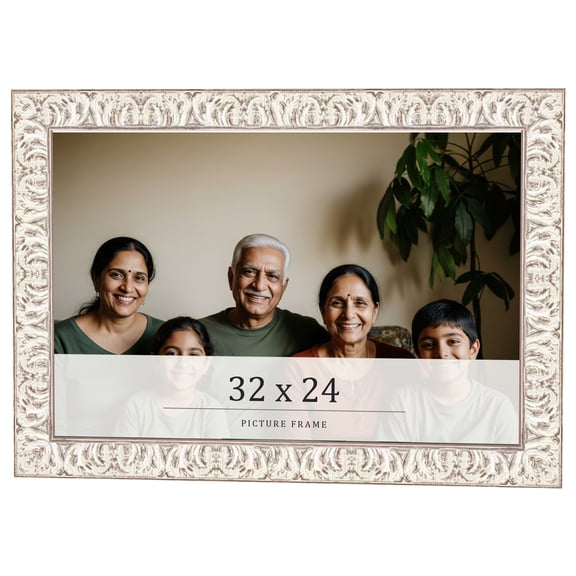 32x24 Frame White Real Wood Picture Frame Width 1.5 inches | Interior Frame Depth 0.5 inches |