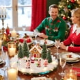 thumbnail image 7 of Christmas Miniature Scene Decor Set - 10pcs Festive Figurines & Trees for Holiday Displays, 7 of 7