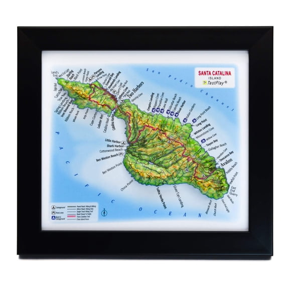 Santa Catalina Island 3D Raised Relief Map
