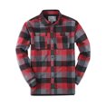 thumbnail image 3 of Ma Croix Mens Casual Plaid Flannel Button Up Long Sleeve Collared Shirt, 3 of 7