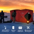 thumbnail image 6 of Outsunny 8 People Ice Fishing Shelter Pop-up Ice Fishing Tent, Red, 6 of 10