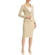 thumbnail image 4 of Conjuntos de traje para mujer INSPIRE CHIC, blazers de manga larga y falda lápiz, dos piezas, atuendos de trabajo, caqui claro, 3XL, 4 of 6