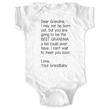 Dear Grandma, I may not be born yet, but you are going to be the BEST GRANDMA - surprise baby - White Newborn