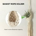 thumbnail image 3 of Boho Macrame Air Plant Hanger Tillandsia Hanging Basket Rope Holder Flower Home Decor (13CM), 3 of 5